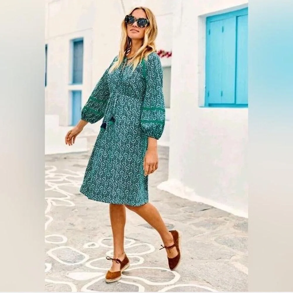 boden green midi dress Naomi Jersey Midi Dress-Green, Flourishing Meadow
